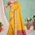 yellow patola silk blend woven work traditional saree