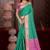 emerald green patola silk blend woven work traditional saree