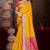 yellow patola silk blend woven work traditional saree