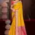 yellow patola silk blend woven work traditional saree