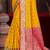 yellow patola silk blend woven work traditional saree