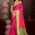 rani pink patola silk blend woven work traditional saree