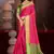 rani pink patola silk blend woven work traditional saree