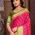 rani pink patola silk blend woven work traditional saree