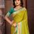 olive mustard patola silk blend woven work traditional saree