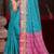 turquoise blue patola silk blend woven work traditional saree