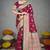 wine maroon silk blend woven work traditional saree