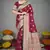 wine maroon silk blend woven work traditional saree