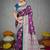 wine silk blend woven work traditional saree