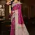 light plum silk blend woven work traditional saree