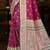light plum silk blend woven work traditional saree