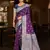 wine purple silk blend woven work traditional saree