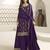 Purple Jaquard Silk Embroidery sequence Work Kurta Palazzo With Dupatta