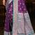 wine purple silk blend woven work traditional saree