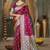 light plum silk blend woven work traditional saree