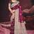 light plum silk blend woven work traditional saree
