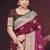 light plum silk blend woven work traditional saree