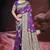 deep purple silk blend woven work traditional saree