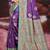 deep purple silk blend woven work traditional saree