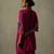 Pink embroidered chiffon kurta set