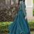 Teal Blue Georgette Lehenga Set with Embroidered Kurti     Indo-Western Fusion Outfit     