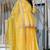 Yellow Brasso mirror lace work kurta skirt and dupatta