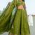 Green tissue embroidered lehenga blouse and dupatta
