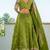 Green tissue embroidered lehenga blouse and dupatta