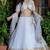 White Silk Lace Work Lehenga Blouse And Dupatta