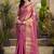 peach kiri silk blend zari weaving party wear saree