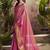 peach kiri silk blend zari weaving party wear saree