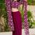Burgundy Georgette embroidered top and skirt
