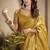 gold kiri silk blend zari weaving party wear saree
