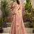 baby pink kiri silk blend zari weaving party wear saree