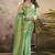sea green kiri silk blend zari weaving party wear saree
