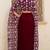 Maroon  Georgette embroidered top and skirt