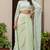 Green Georgette embroidered top and skirt