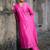 Pink cotton silk woven kurta set