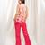 Peachy petals pants indo-western set