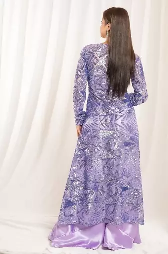 Twilight lavender shrug sharara set