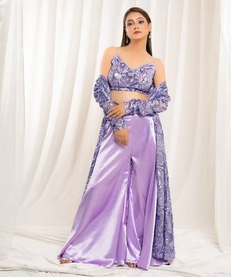 Twilight lavender shrug sharara set 4