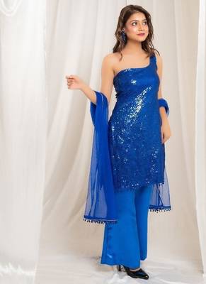 Blue majesty palazzo indo-western set 2