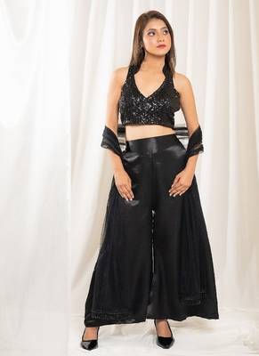 Blackout beauty palazzo indo-western set 1