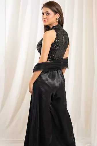 Blackout beauty palazzo indo-western set