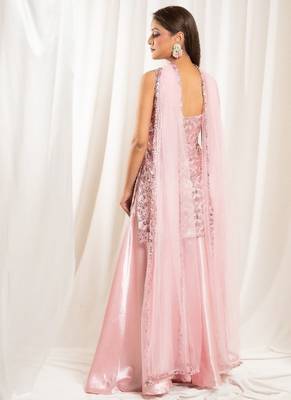 Pink mirage sharara set 4