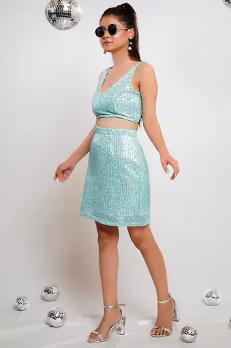 Frozy sequin mini co-ord