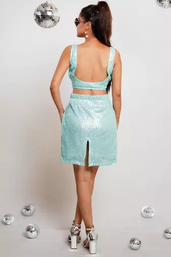 Frozy sequin mini co-ord