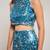 Blue - silver sequin co-ord