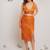 Orange sequin slit co-ord