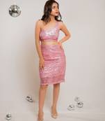 Baby pink sequin co-ord